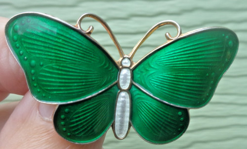 Norwegian enamel butterfly - enamel,