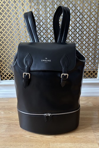 Swaine black leather backpack - leather,