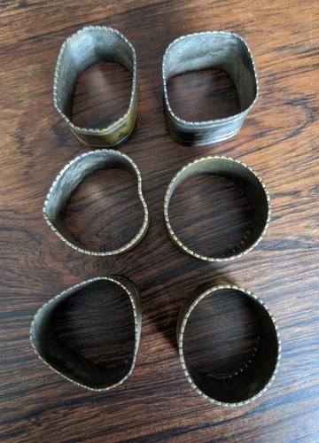 Vintage brass napkin rings - 6,