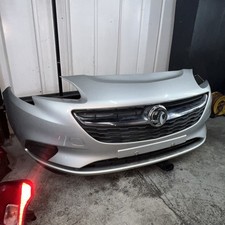 VAUXHALL CORSA E COMPLETE FRONT BUMPER IN SOVEREIGN SILVER Z176 2015-19