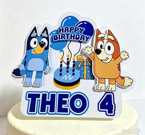 Bluey and bingo - cake, topper
