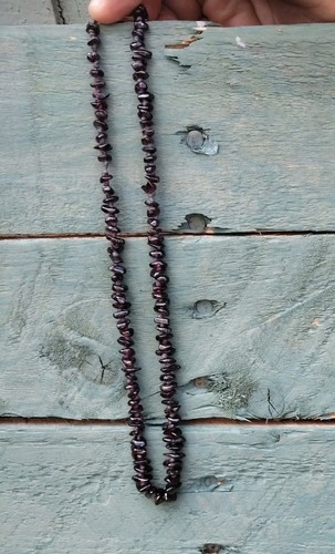 Garnet single strand necklace - garnet,