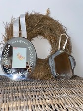 Pair LAURA ASHLEY Hanging Venetian Wall Mirrors Frame Boudoir Decor Bedroom