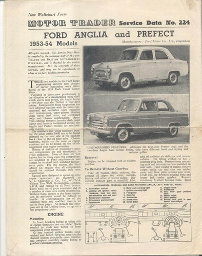 Ford anglia prefect - ford, 100e
