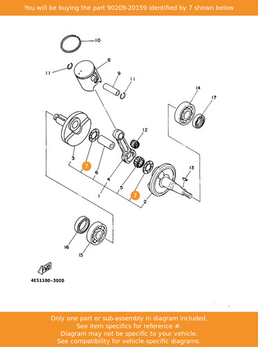 Yamaha washer 90209 20159 oem - 90209-20159,