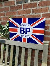 BP ENAMEL SIGN BP MOTOR SPIRIT SIGN PORCELAIN SIGN BRITISH PETROLEUM UNION JACK
