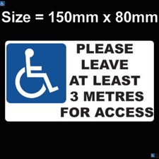 PLEASE LEAVE AT LEAST 3 METRES
