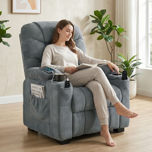 Recliner armchair with - armchair,