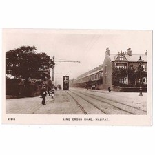 HALIFAX Yorkshire, Tram Car at King Cross RP Postcard, Unused