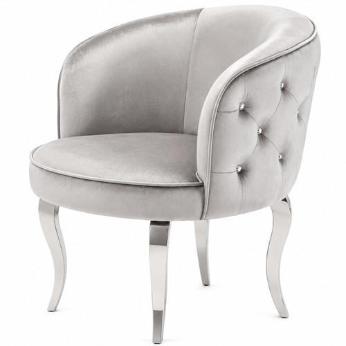 Silver velvet tub - velvet,
