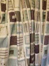 PAIR OSBORNE & LITTLE KUDOS BLUE CURTAINS PROFESSIONAL HANDMADE INTERLINED No2