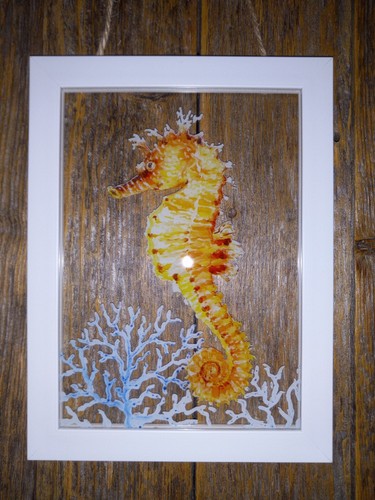 Seahorse sea coral painted - coral,