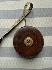 Vintage Chesterman of Sheffield Tape Measure in Leather and Brass Casing