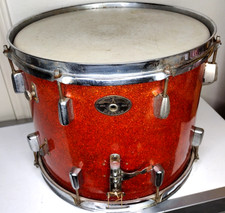 Vintage 1960s Rogers USA 15" Snare Drum + Ludwig P83, Wood Shell w Red Sparkle