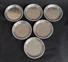 6 SILVER-PLATED ENGRAVED