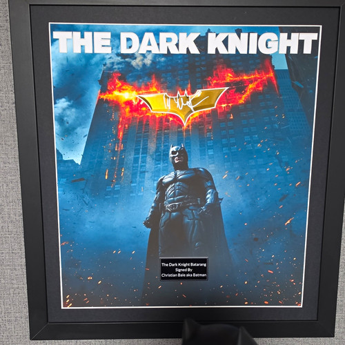 Christian bale signed batarang - christian,