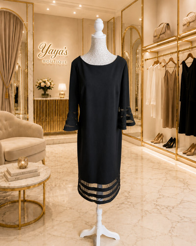Calvin klein black bell sleeve - klein,