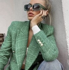 Zara Textured Double Breasted