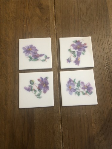 White glass coaster - glass, with
