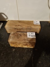 Set of 2 oak wood turning