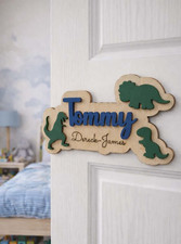 Custom Dinosaur Name Sign