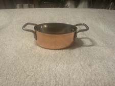 Mini Copper Casserole Pan Hand Wash Not Microwave Safe 
