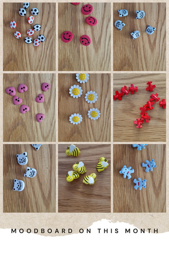 Buttons ladysbird teddies - buttons,