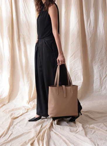 Ladies genuine leather - leather, tote
