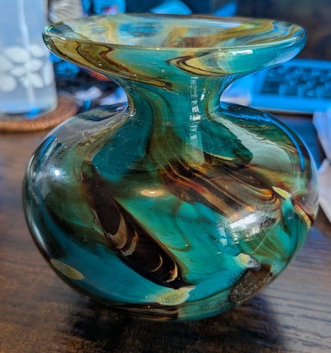 Vintage mdina art glass vase - glass,