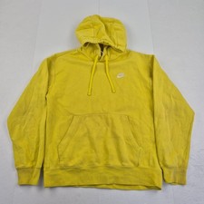 NIKE Hoodie Small Yellow Mens