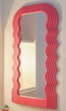Wobble Wavy Mirror Pink Pattern Irregular Frame Mirror Dressing Table Mirror Art