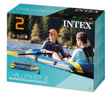 NEW OFFICIAL INTEX CHALLENGER 2 INFLATABLE BOAT 2.36M X 1.14M X 41CM PADDLES