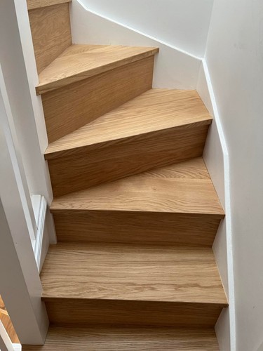 Oak stairs steps cladding - steps,