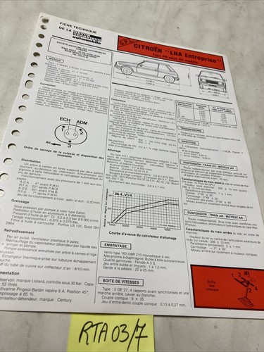Automobile technical sheet - technical,