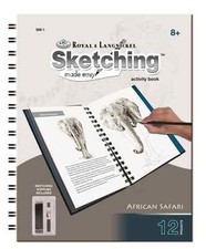Learn To Sketch 12 African Animals Artist Drawing Sketchbook Set & Pencils