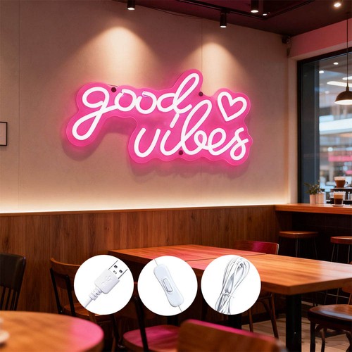 Good vibes led neon sign - led, night
