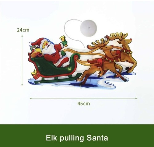 Elk pulling santa claus - elk,