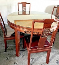Chinese Rosewood Extending dining table and chairs set 4, 6 or 8 seater