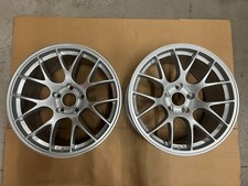 Pair of Apex EC-7 Alloy Wheels 18x10 ET25 5x120 Race Silver 72.56mm CB *UC* 1459