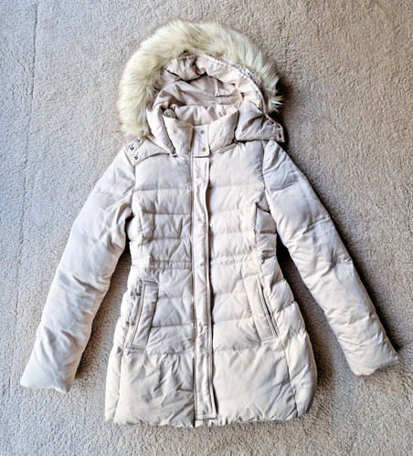 Zara down padded jacket beige - down,