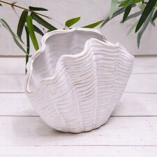 White Shell Vase Ceramic Stone