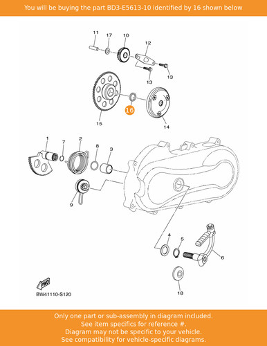 Yamaha washer bd3 - washer,, bd3-e5613-10