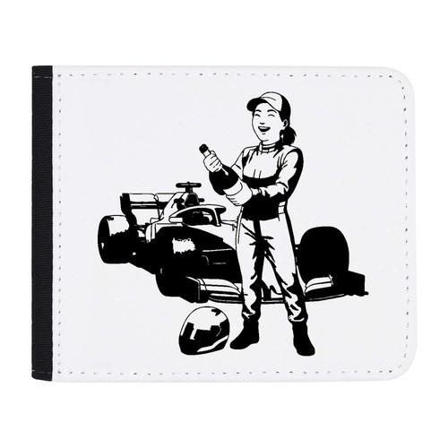 Woman racer celebrating - racer,