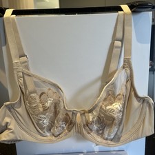 M&S 34A Bra Colour Is Nude with Ivory & Gold Lace. Brand New Without Tags