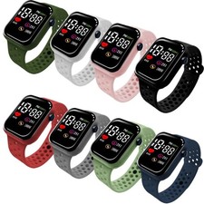 Kids Sports Waterproof Digital Watch LED Display Boys Girls F