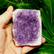 Purple Amethyst Quartz Crystal Cluster Cave Geode Uruguay Cut Base 8cm 423g