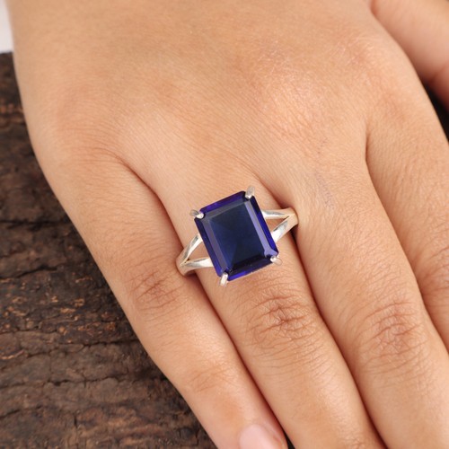 Blue sapphire gemstone 925 - blue,