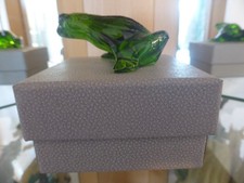 Lalique Green Jumping Frog -