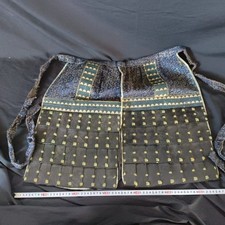 Antique Japanese Samurai Haidate Thigh Guards - Edo Period Armor with Gold Studs