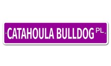 5562 SS Catahoula Bulldog 4" x 18" Novelty Street Sign Aluminum